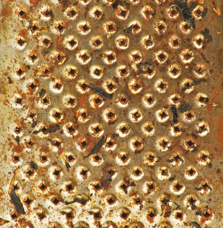 Old rusty grater textureの写真素材