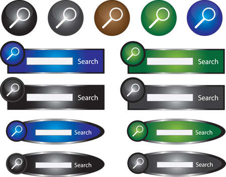 Set of search bars illustrationのイラスト素材