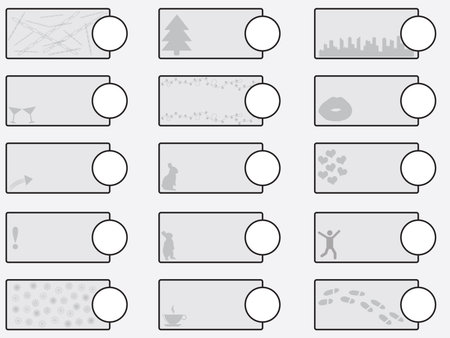 Text boxes illustrated on whiteのイラスト素材