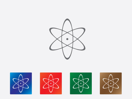 Atom icons illustrationのイラスト素材