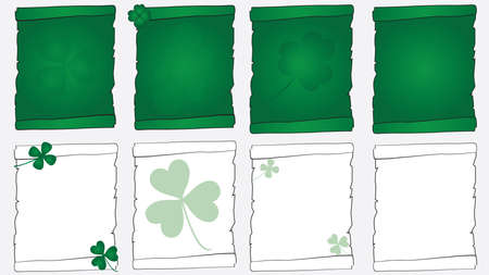 Lucky scrolls set illustrationのイラスト素材