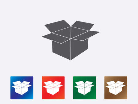 Open box icons illustrationのイラスト素材