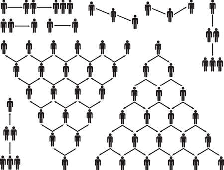 Pyramid people pictogram illustrated on whiteのイラスト素材