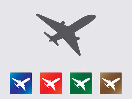 Airplane icon collectionのイラスト素材