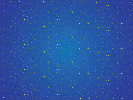 Blue sky with yellow stars backgroundのイラスト素材