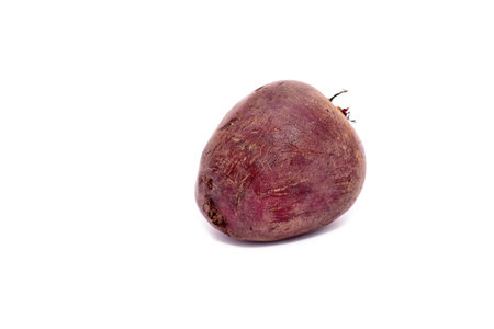 Red beetroot isolated on whiteの写真素材