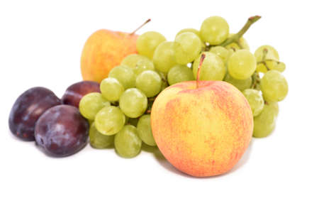 Fruits isolated on whiteの写真素材