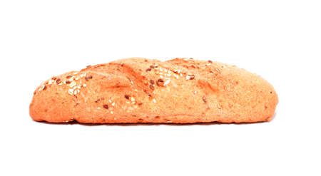 Fresh baked bread isolated on whiteの写真素材