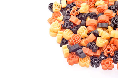 Colorful halloween pasta backgroundの写真素材