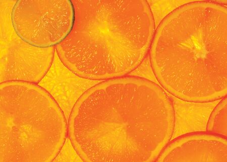 Background from orange segmentsの写真素材