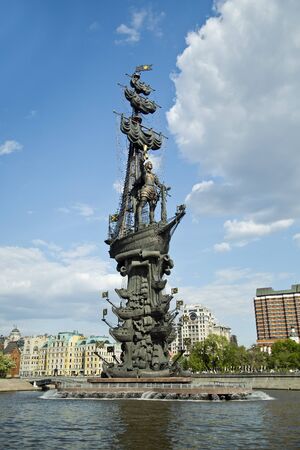 Monument to Peter the Great. Moscow, Russia.の写真素材