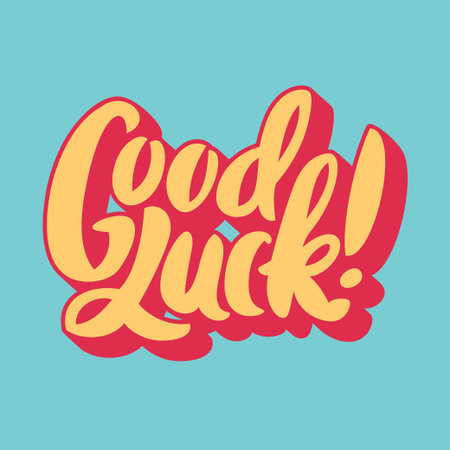 Good luck. Hand lettering.のイラスト素材