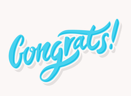 Congratulations greeting card. Hand lettering. Vector illustration.のイラスト素材