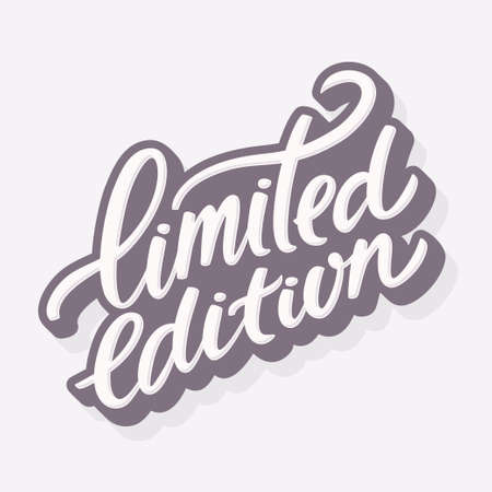 Limited edition. Hand lettering. Vector hand drawn illustration.のイラスト素材