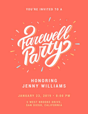 Farewell party invitation.のイラスト素材