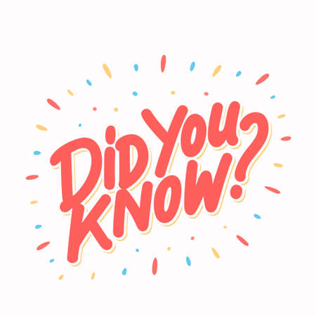 Did you know. Vector lettering.のイラスト素材