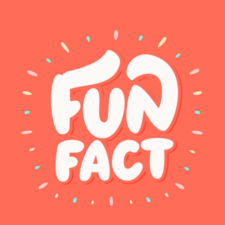 Fun fact. Vector lettering.のイラスト素材