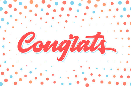Congrats card. Hand lettering