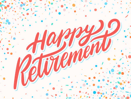 Happy retirement. Hand lettering.の写真素材