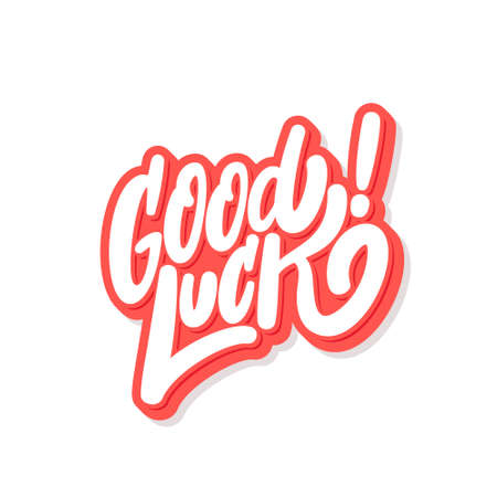 Good luck. Farewell card. Vector lettering.のイラスト素材