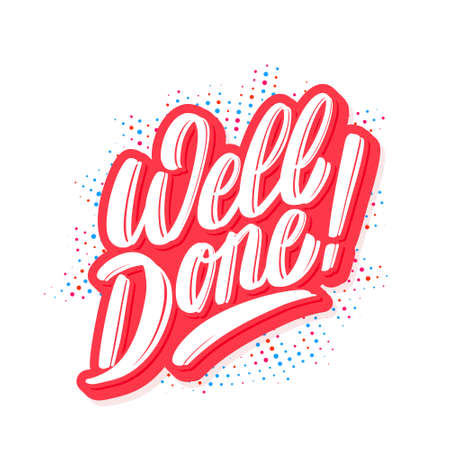 Well done. Vector lettering card.のイラスト素材