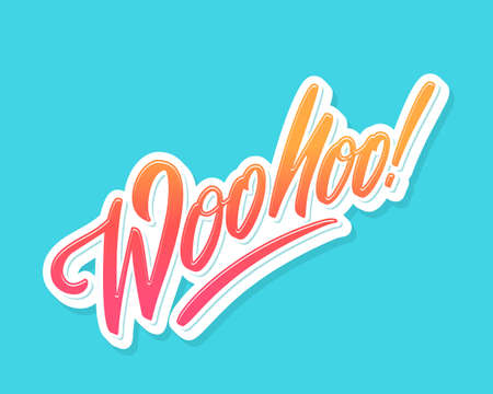 Woohoo. Vector lettering.のイラスト素材