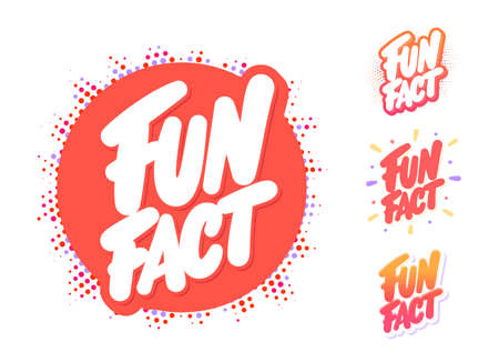 Fun fact. Vector lettering set.のイラスト素材
