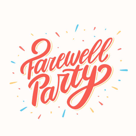 Farewell party. Vector lettering.のイラスト素材