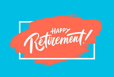 Happy Retirement banner.のイラスト素材