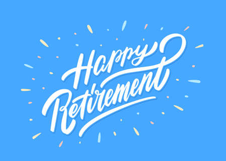 Happy Retirement banner.のイラスト素材