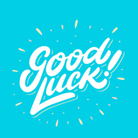 Good luck. Farewell card. Vector hand drawn illustration.