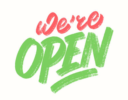 Were open lettering sign.のイラスト素材