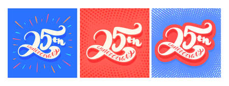 25th anniversary card.の写真素材