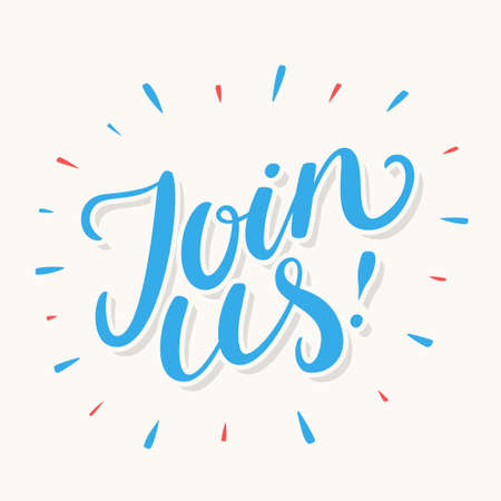 Join us. Vector lettering banner.の写真素材