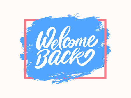Welcome back banner.の写真素材