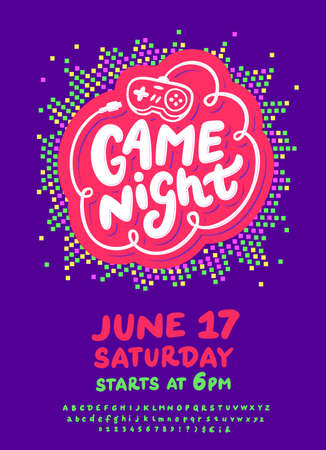 Game night flyer.のイラスト素材