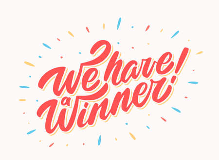 We have a Winner. Vector banner.のイラスト素材
