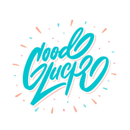Good luck. Farewell card. Vector lettering.のイラスト素材