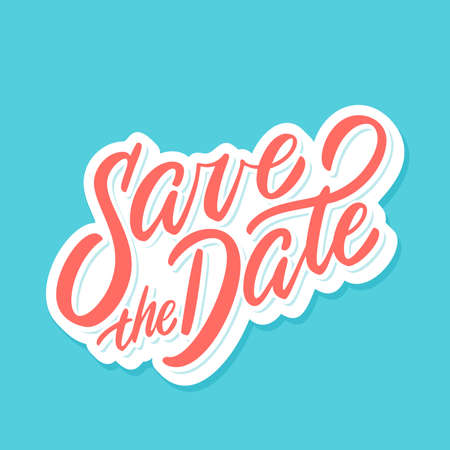 Save the date. Vector lettering.のイラスト素材