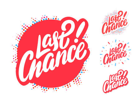 Last chance. Vector lettering icons set.のイラスト素材
