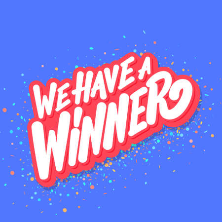 We have a Winner. Vector banner.のイラスト素材