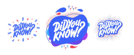 Did you know. Vector banners.のイラスト素材