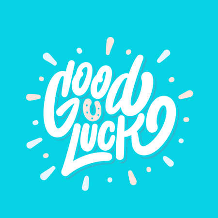 Good luck. Farewell card. Vector lettering.のイラスト素材