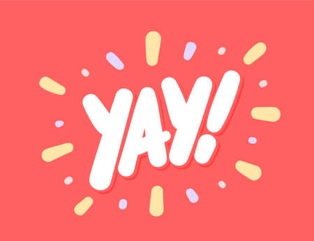 Yay. Vector lettering icon.のイラスト素材