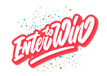 Enter to win. Vector banner.のイラスト素材