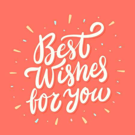 Best wishes for you. Greeting card.のイラスト素材