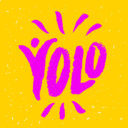 Yolo. You only live once. Vector handwritten lettering.のイラスト素材