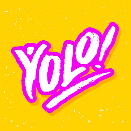 Yolo. You only live once. Hand lettering.のイラスト素材