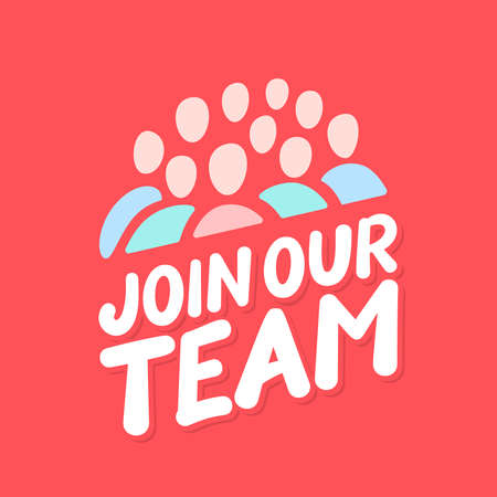 Join our team. Vector lettering banner.のイラスト素材