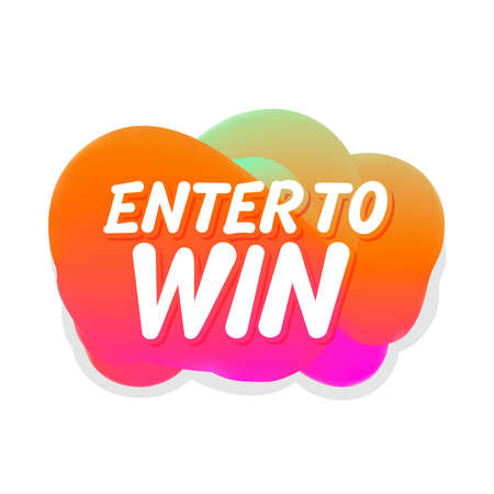 Enter to win. Vector colorful banner.のイラスト素材
